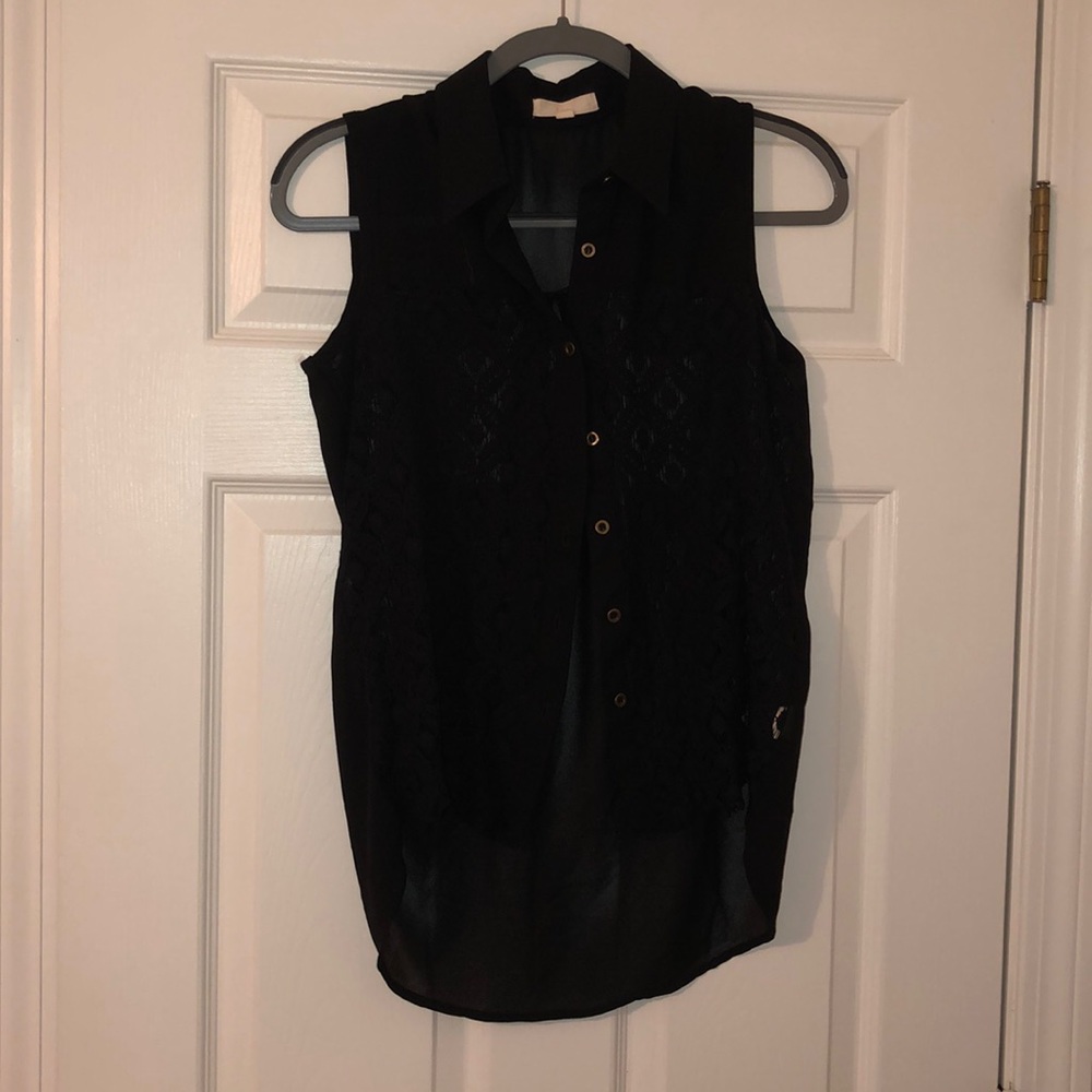 Sheer Button Down Top